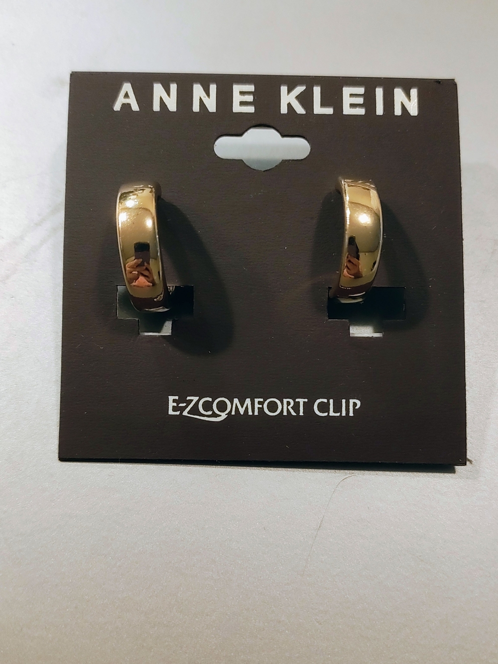ANNE KLEIN Gold Comfort Clip Hoop Earrings